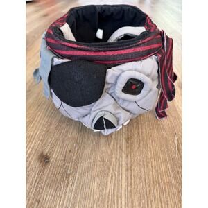 The Children's Place Pirate Skull Trick or Treat Bag Kids‎ OS Grey Quilted VTG